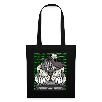 Hacker Wolf im Schafspelz Cybersicherheit - Stoffbeutel - Schwarz - Vorne