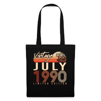 1990 Juli Geschenkidee - Stoffbeutel - Schwarz - Vorne