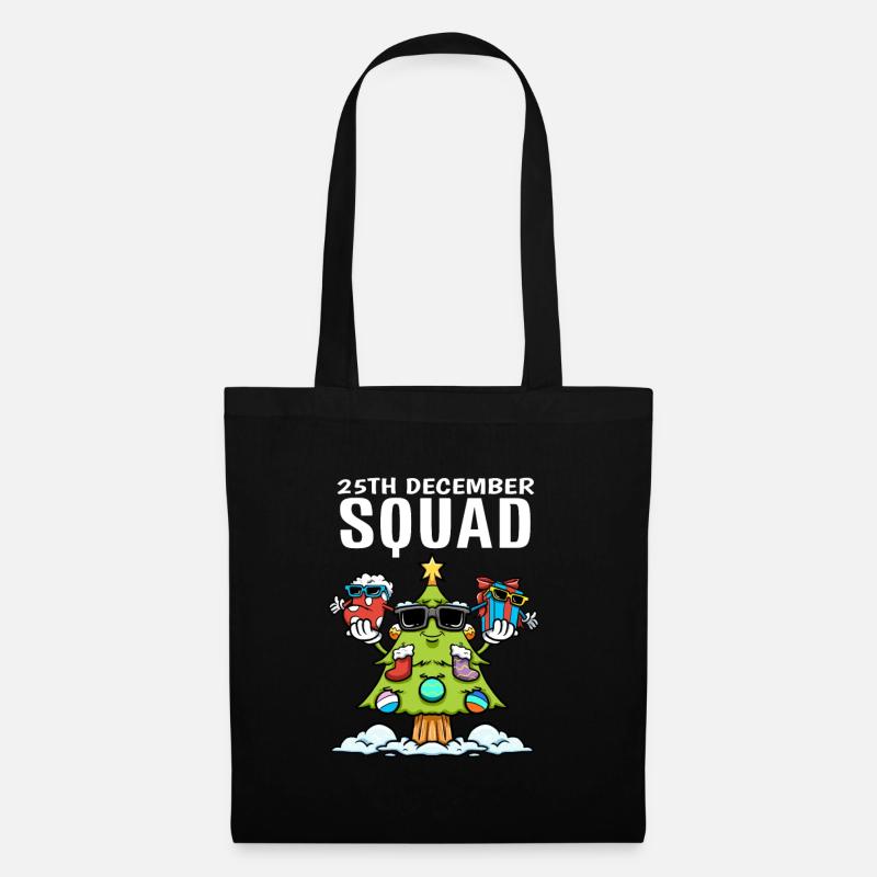 25 décembre Squad Sock Christmas Tree Gift - Sac en tissu - noir
