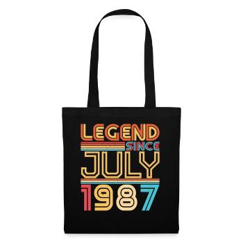 Juli 1987 Geschenkidee - Stoffbeutel - Schwarz - Vorne