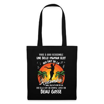 belle maman danseuse kizomba sexy couple BG amour - Sac en tissu - noir - Devant