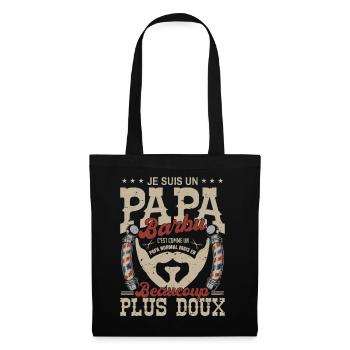 Papa barbu normal fans barbe barbier ciseaux coupe - Sac en tissu - noir - Devant