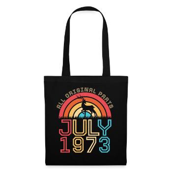 Geburtsjahr 1973 Juli - Stoffbeutel - Schwarz - Vorne