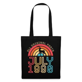 Juli 1990 Retro - Stoffbeutel - Schwarz - Vorne