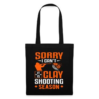Shooting I Can't Clay Skeet Shooting Saison - Stoffbeutel - Schwarz - Vorne