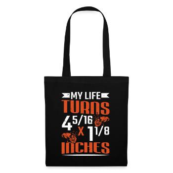 Shooting My Life Turns Inches Clay Shooting - Tote Bag - black - Front