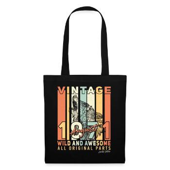 Rétro 1971 Août - Sac en tissu - noir - Devant