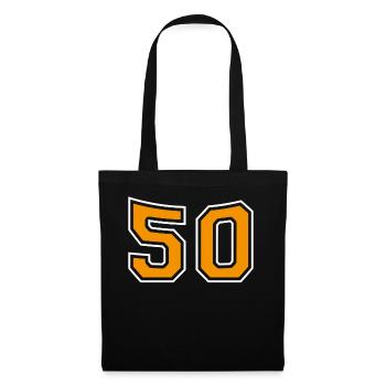 Numéro 50 Orange - Sac en tissu - noir - Devant