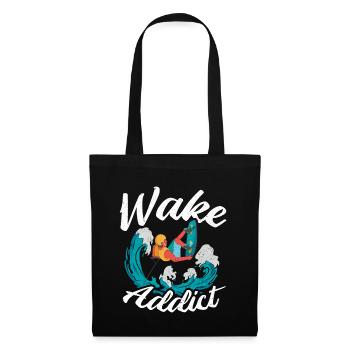Wakeboarder Wake Addict Wakeboard Wakeboarding - Sac en tissu - noir - Devant