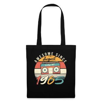Août 1965 Vœux d’anniversaire - Sac en tissu - noir - Devant
