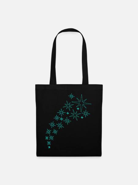 Sternenbogen Mintgrünes Design - Stoffbeutel - Schwarz
