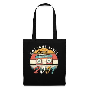 Année de naissance 2001 en août - Sac en tissu - noir - Devant