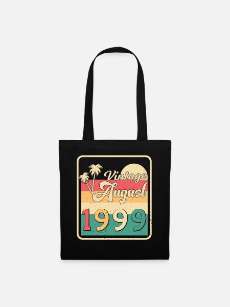 1999 August Retro - Stoffbeutel - Schwarz