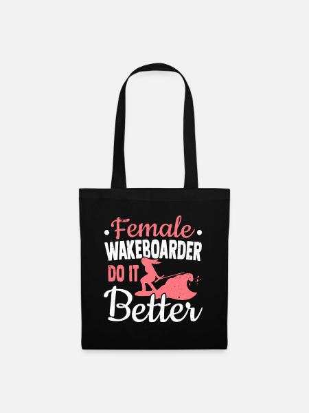Femme Wakeboarder Do It Better Wakeboarding - Sac en tissu - noir