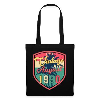 Salutations d’anniversaire pour août 1990 - Sac en tissu - noir - Devant