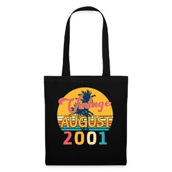 Année de naissance 2001 en août - Sac en tissu - noir - Devant