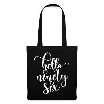 Bonjour Quatre-vingt-seize mignons anniversaire de 96 ans - Sac en tissu - noir - Devant