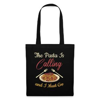 The Pasta Is Calling And I must Go - Tote Bag - black - Front