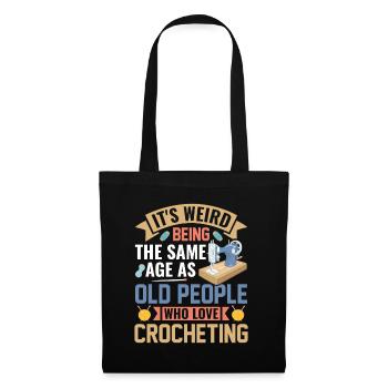 Passion Sewing Joke Grandma Mom Old - Tote Bag - black - Front