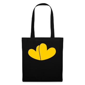 Two Yellow Hearts - Tote Bag - black - Front