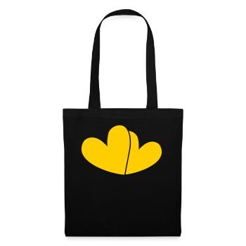 Two Yellow Hearts - Tote Bag - black - Front