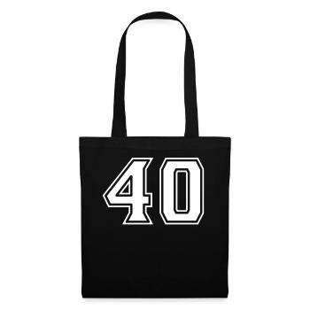 Numéro 40 Blanc - Sac en tissu - noir - Devant