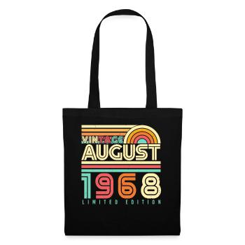 Salutations d’anniversaire août 1968 - Sac en tissu - noir - Devant