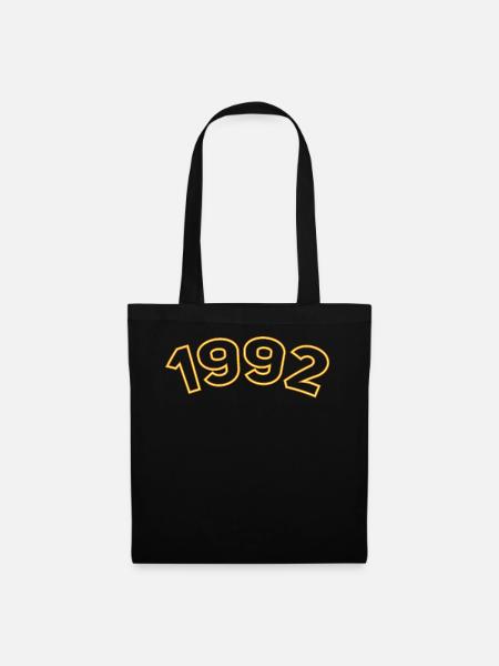 Jahr 1992 Gelb Simpel - Stoffbeutel - Schwarz