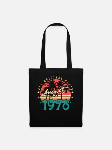 Geboren 1978 Im August - Stoffbeutel - Schwarz