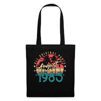 August 1985 Geschenkidee - Stoffbeutel - Schwarz - Vorne