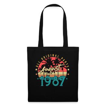 August 1987 Geschenkidee - Stoffbeutel - Schwarz - Vorne