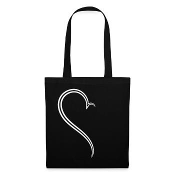 Simple Half Heart Way - Tote Bag - black - Front