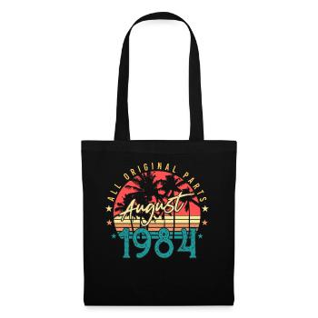 Août 1984 Vœux d’anniversaire - Sac en tissu - noir - Devant
