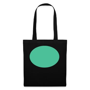 Ovale vert Conception simple - Sac en tissu - noir - Devant