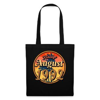 Zum 30.Lebensjahr August 1992 - Stoffbeutel - Schwarz - Vorne