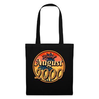 Année de naissance 2000 en août - Sac en tissu - noir - Devant