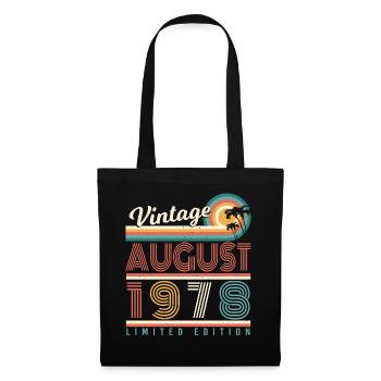 Salutations d’anniversaire 1978 Août - Sac en tissu - noir - Devant