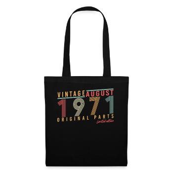 1971 En août Millésime - Sac en tissu - noir - Devant