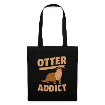Loutres de mer accros à la loutre - Sac en tissu - noir - Devant