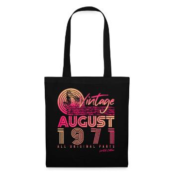 Millésime 1971 en août - Sac en tissu - noir - Devant