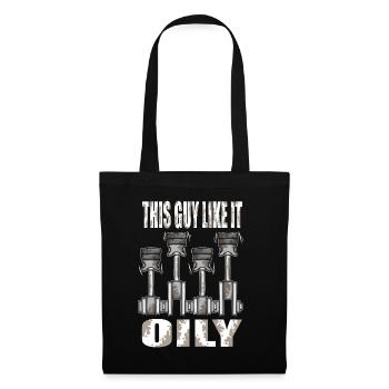 Piston This Guy Like It Oily Car Mechanic - Tote Bag - black - Front