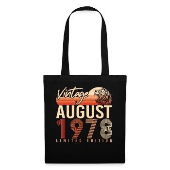 August 1978 Geschenkidee - Stoffbeutel - Schwarz - Vorne