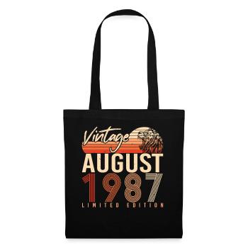 Baujahr 1987 Im August - Stoffbeutel - Schwarz - Vorne