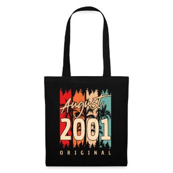 Mois de naissance Août 2001 - Sac en tissu - noir - Devant