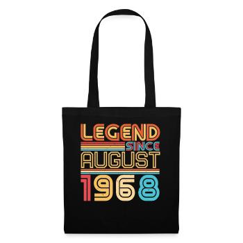 Mois de naissance Août 1968 - Sac en tissu - noir - Devant