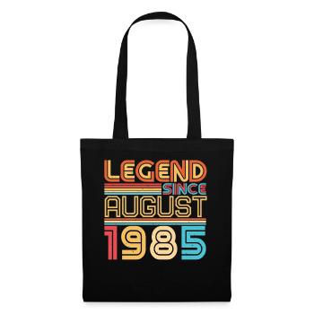 Vœux d’anniversaire pour août 1985 - Sac en tissu - noir - Devant