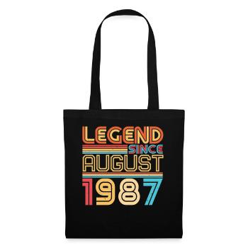 Salutations d’anniversaire pour août 1987 - Sac en tissu - noir - Devant