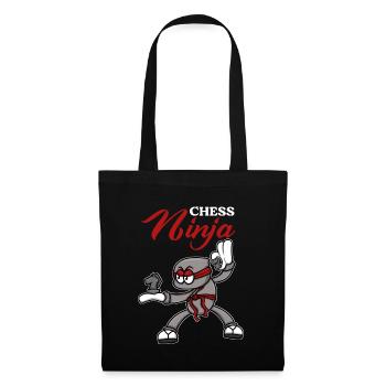 Échiquier Échecs Ninja Fighter Échecs - Sac en tissu - noir - Devant