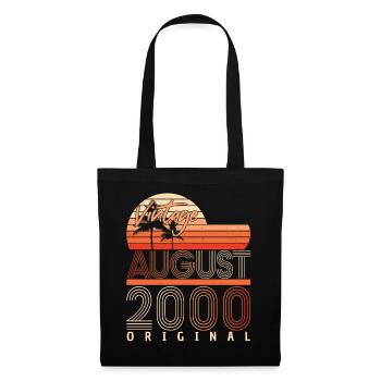 Mois de naissance Août 2000 - Sac en tissu - noir - Devant