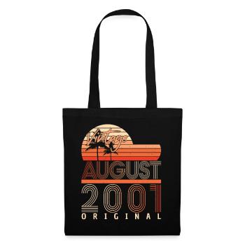Mois de naissance Août 2001 - Sac en tissu - noir - Devant